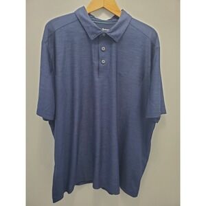 Tommy Bahama Golf Shirt Mens XXL IslandZone‎ Blue Stretch Polo